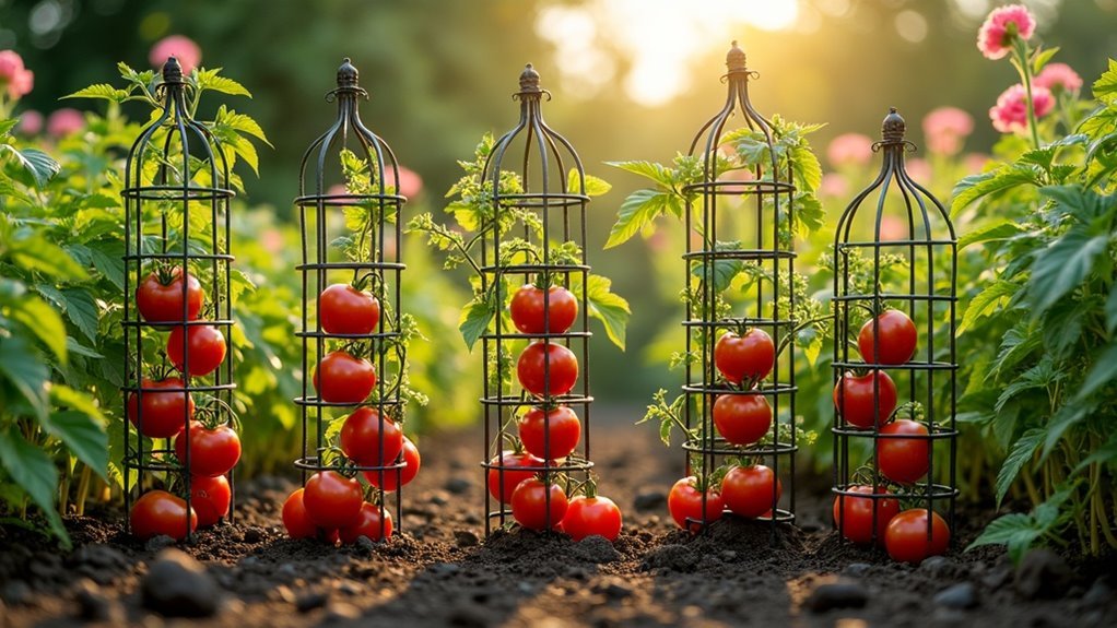 optimal support for tomatoes