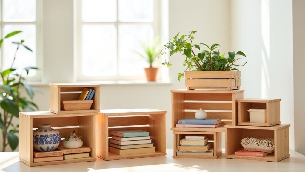 stackable crates for organization